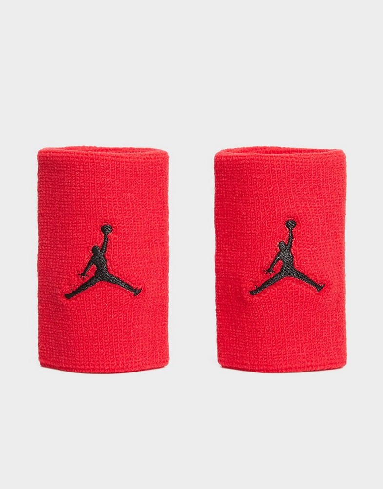 Dámske fitness doplnky JORDAN OPASKA JORDAN JUMPMAN WRISTBANDS JORDAN COT B/BALL CA JKN01605OS Červená