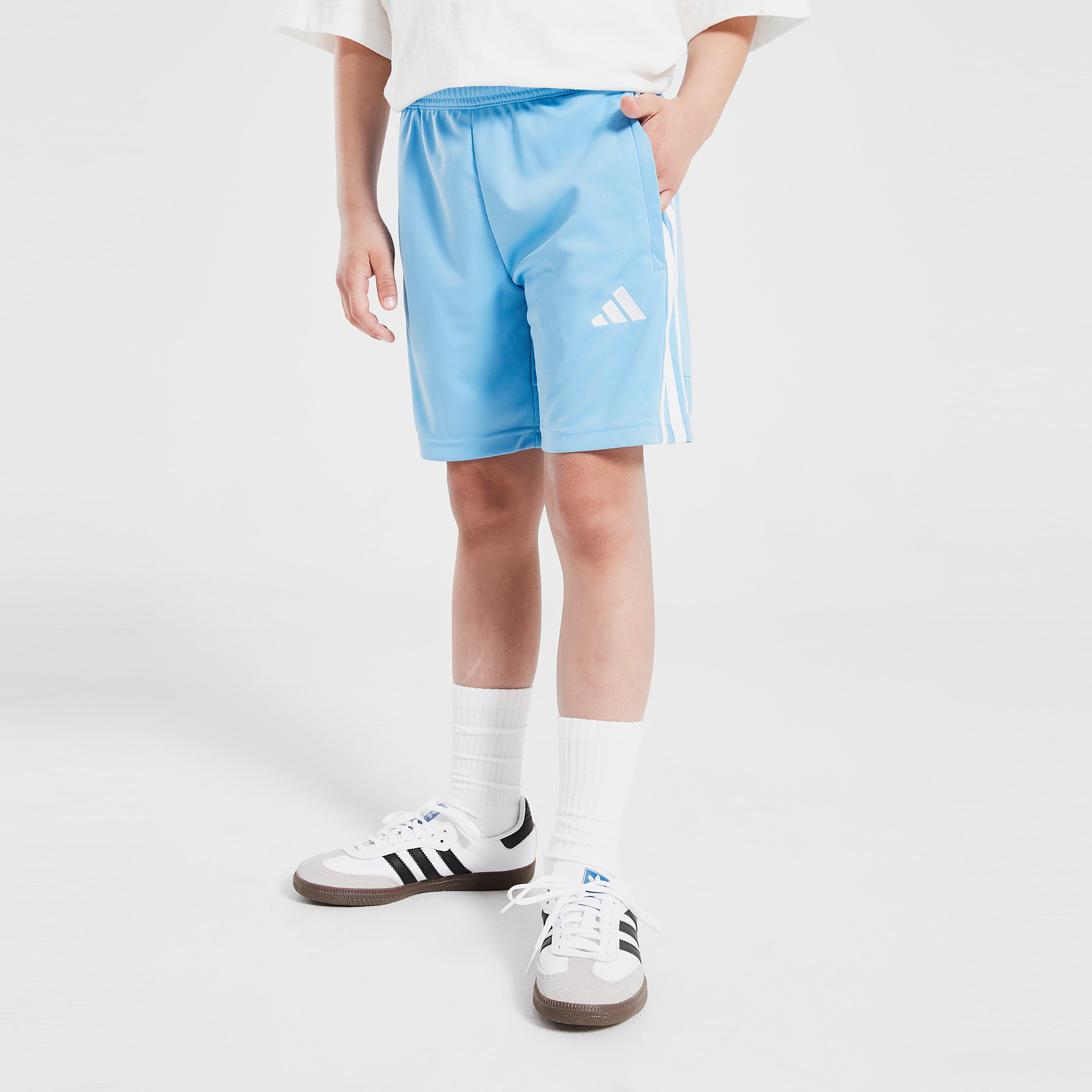 Detské krátke nohavice ADIDAS ŠORTKY  TIRO SHRT BLU/WHT B