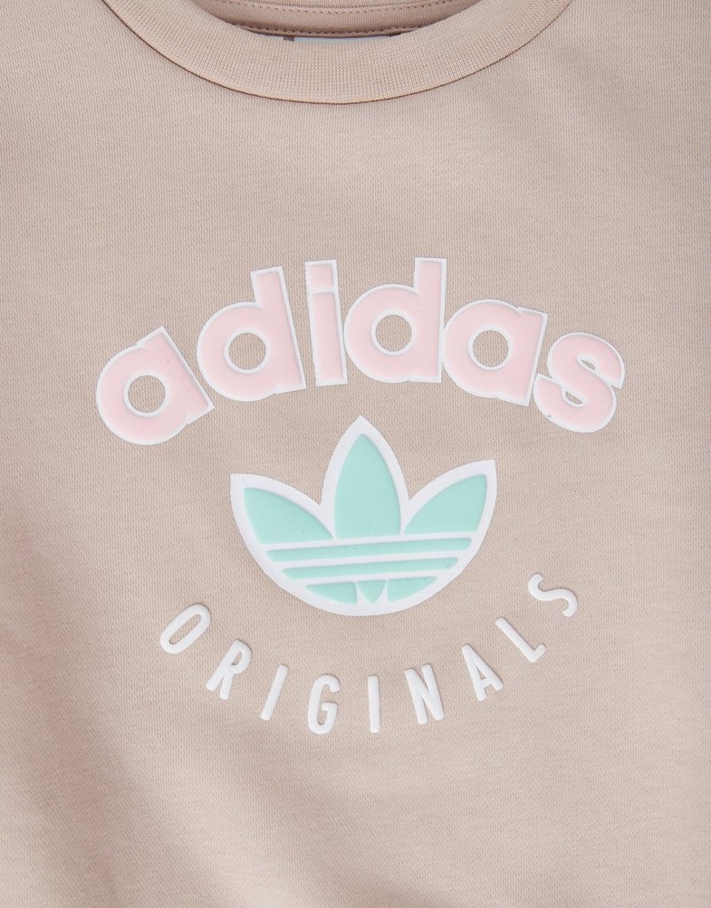 Bluza dziecięca ADIDAS BLUZA (G)LOGO CRP CREW BEIGE G JN2119 Beżowy
