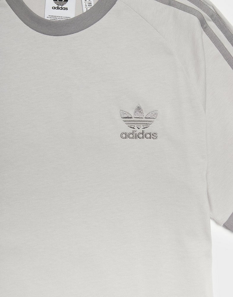 Koszulka, t-shirt męski ADIDAS T-SHIRT 3-STRIPES TEE JN7016 Szary