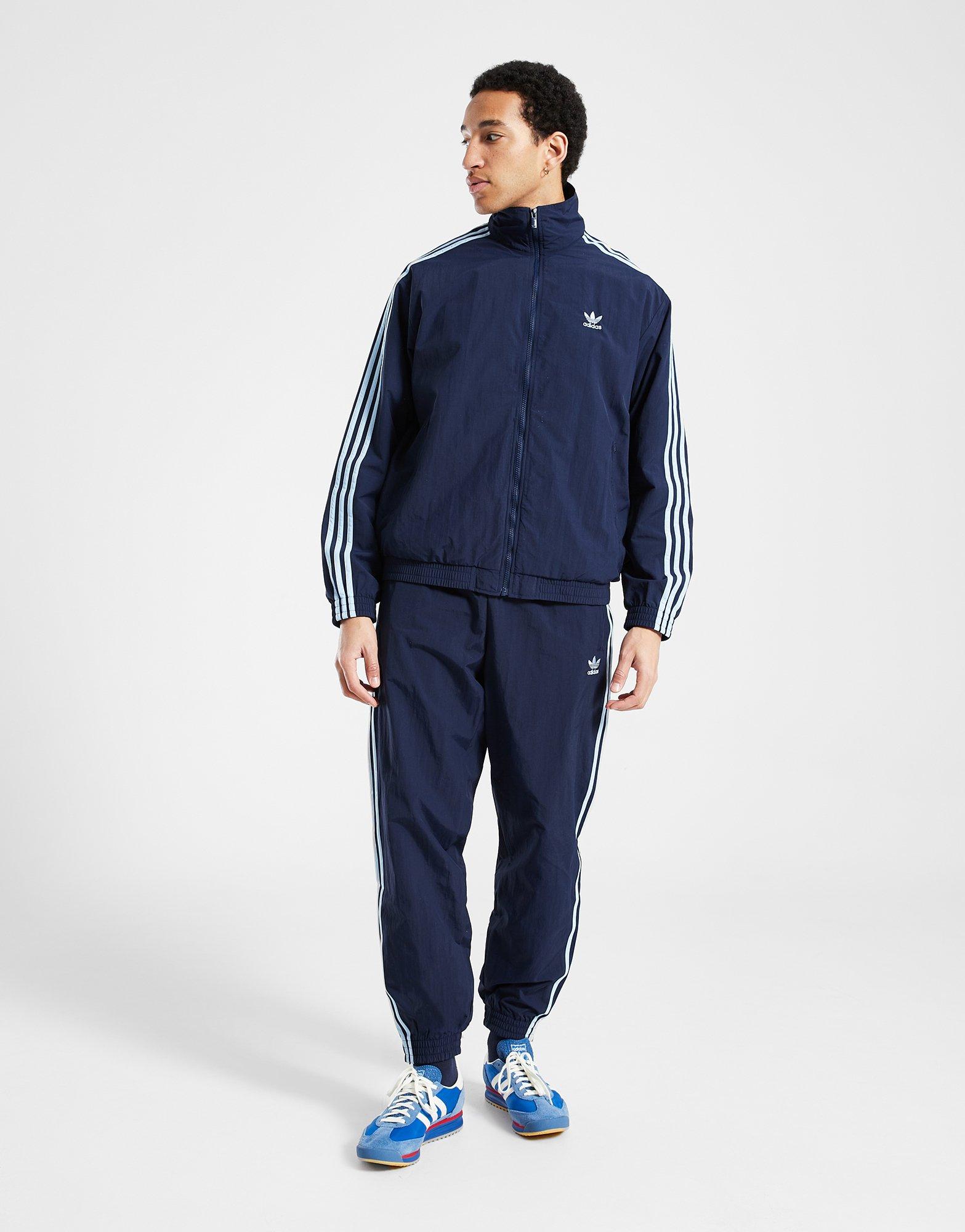 Férfi pulóverek ADIDAS PULÓVER CIPZÁRAS WOVEN FBIRD TT JP1253 Sötétkék