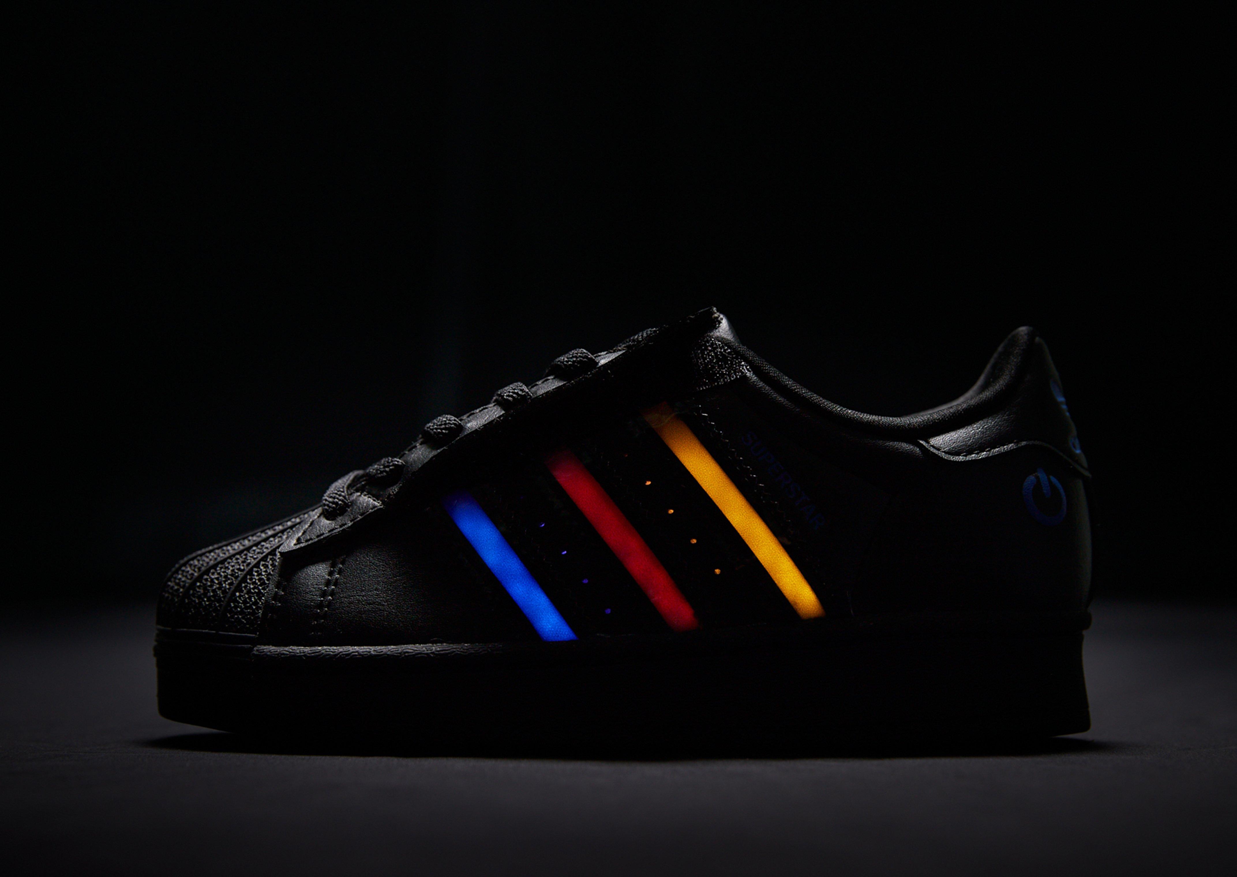 Adidași pentru copii ADIDAS SUPERSTAR LED LIGHTS CF EL C JS1291 Negru