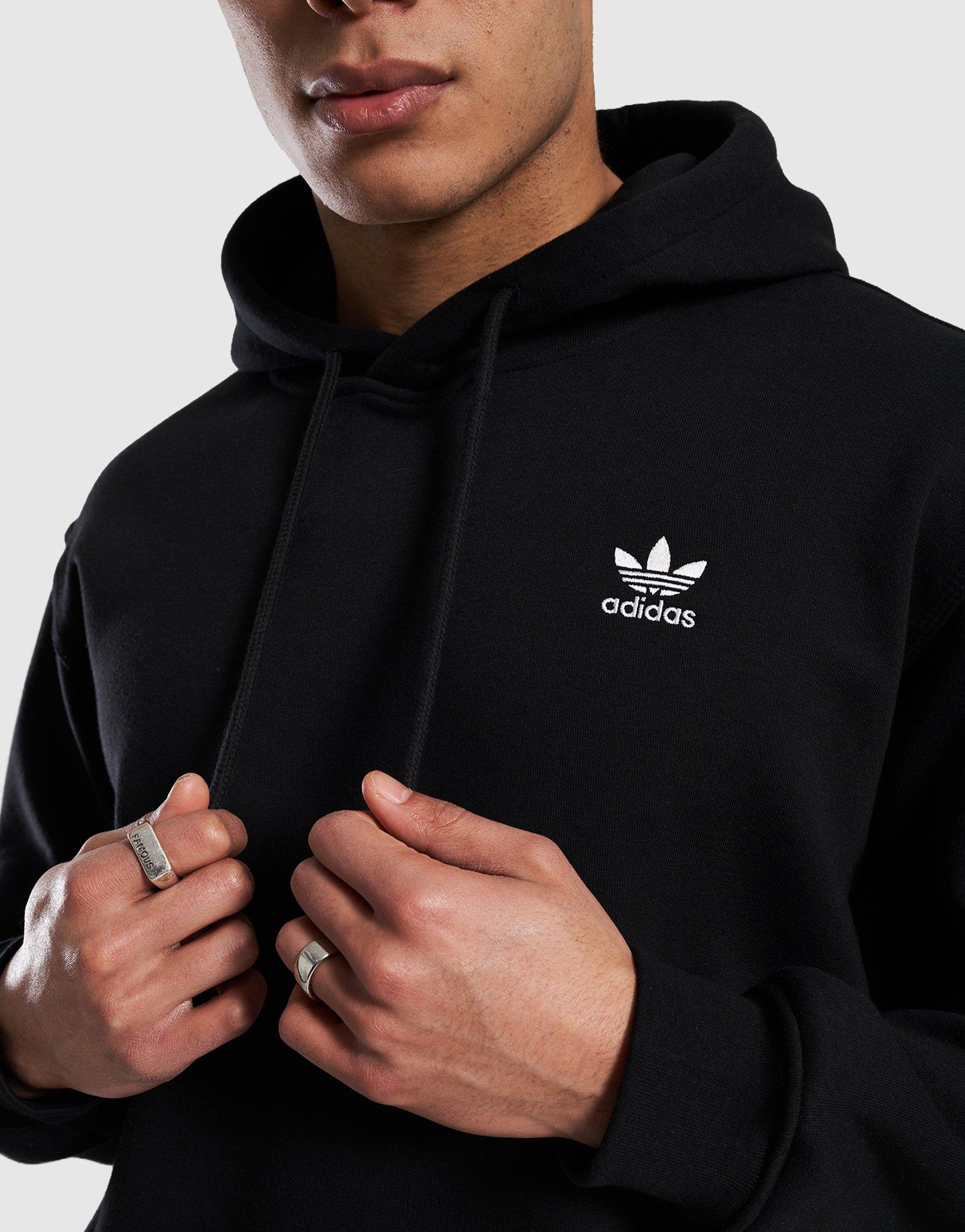 Pánska mikina ADIDAS MIKINA S KAPUCŇOU ESS LOOSE HD JV6056 Čierna