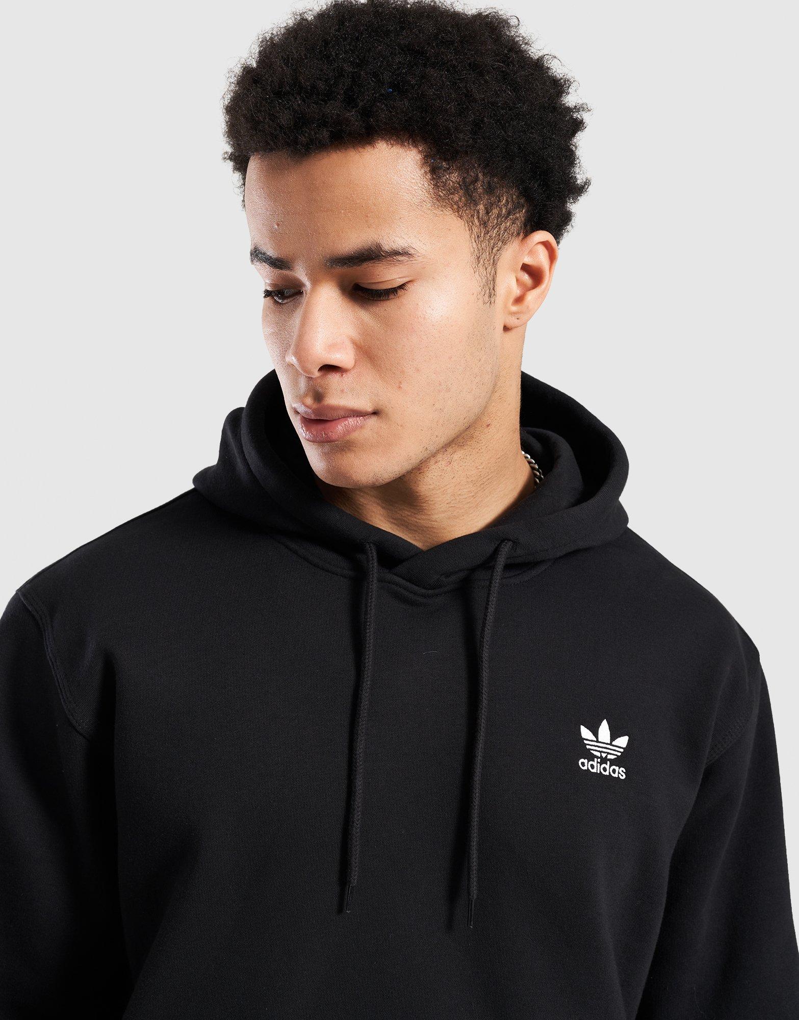 Pánska mikina ADIDAS MIKINA S KAPUCŇOU ESS LOOSE HD JV6056 Čierna