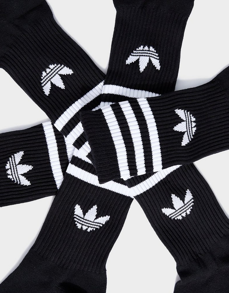 Șosete pentru femei ADIDAS ȘOSETE 3 STRIPES CREW SOCKS 6 PAIRS JV7411 Negru