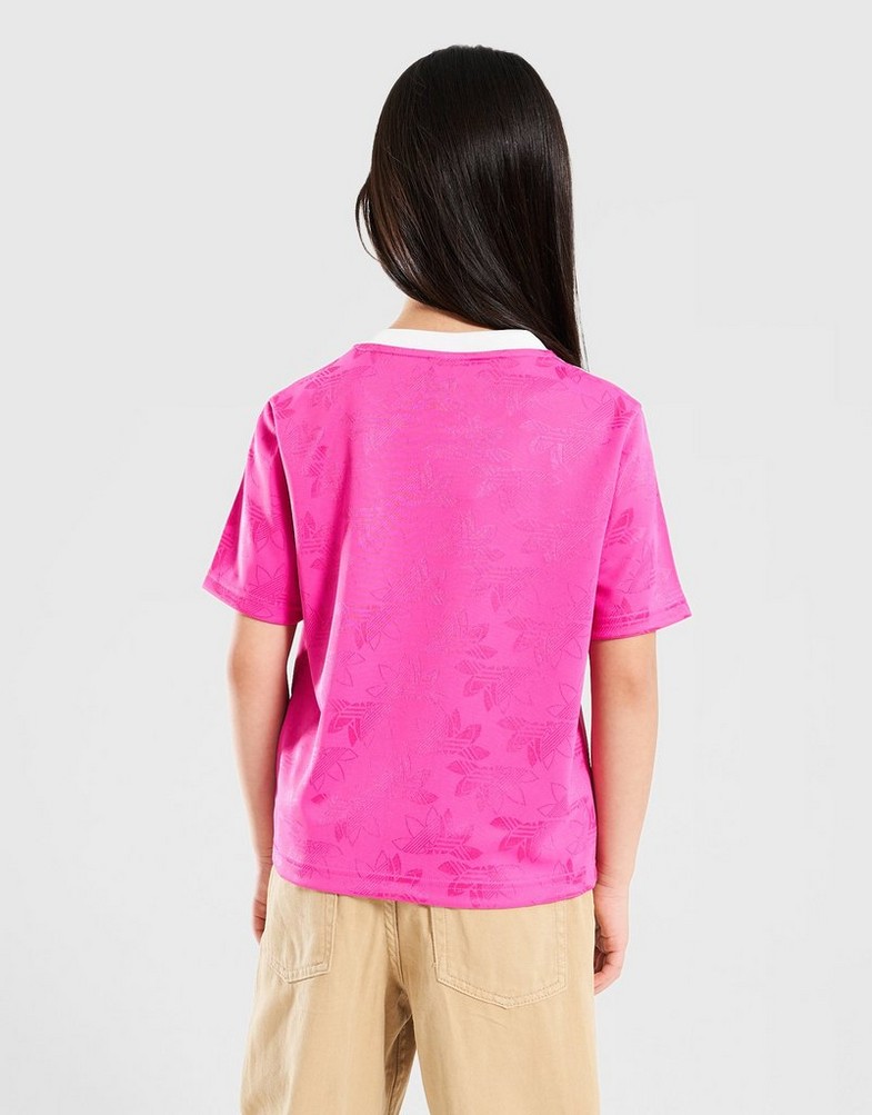 Dječji T-shirt ADIDAS T-SHIRT CROPPED TEE JV7683 ružičasta