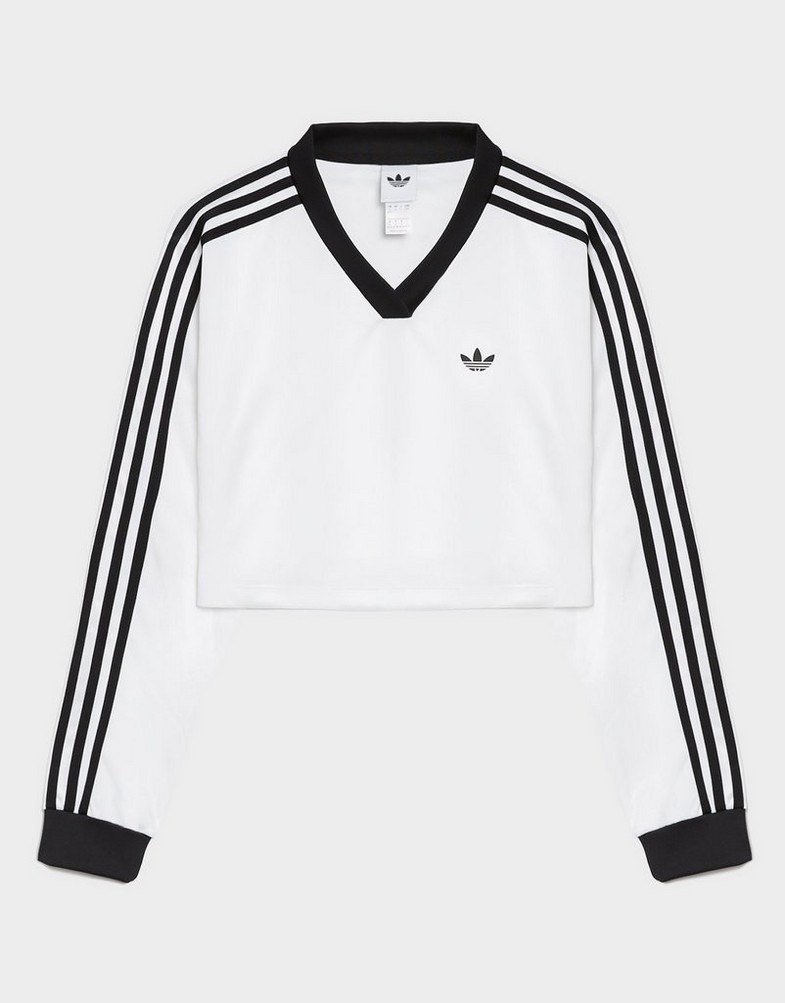 Дамска тениска ADIDAS ТЕНИСКА JACQUARD LS ТОП JV9740 Бял