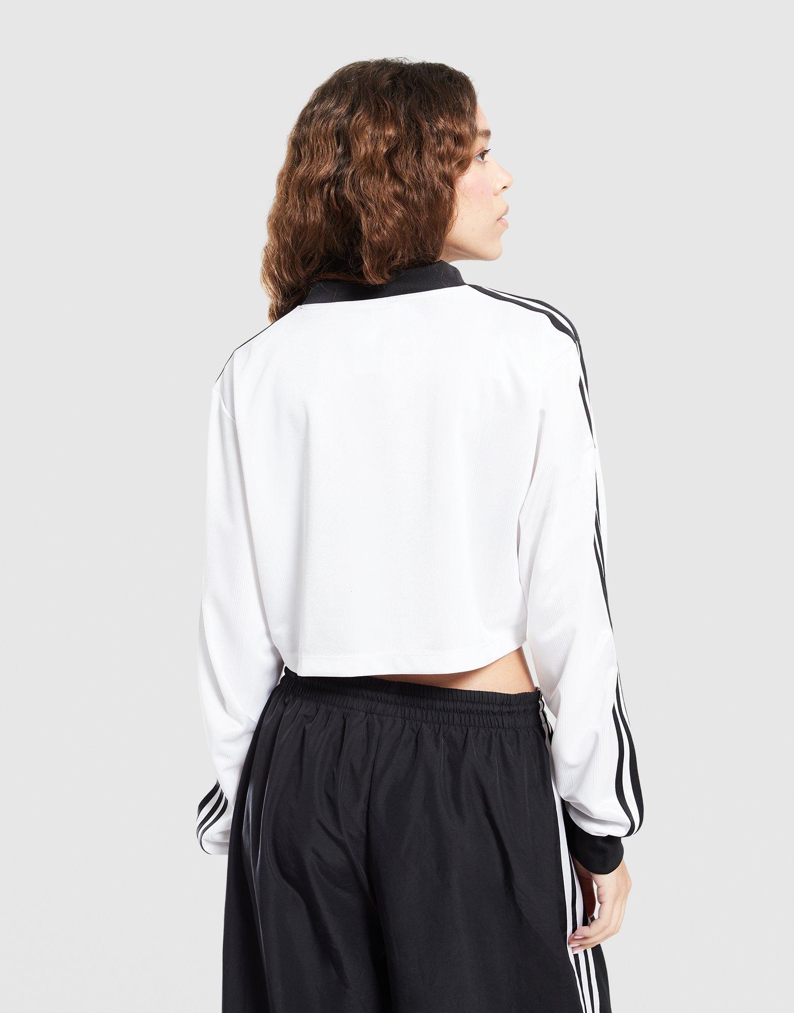 Dámske tričko ADIDAS TRIČKO JACQUARD LS TOP JV9740 Biela