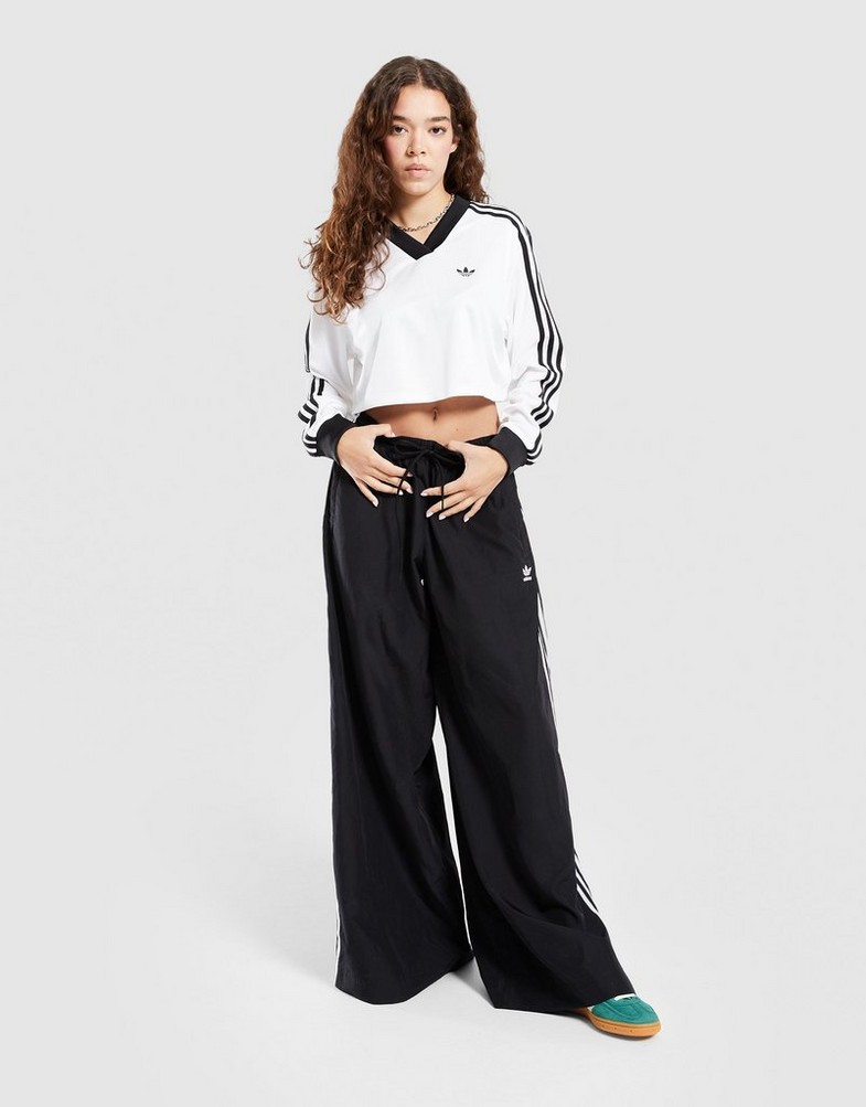 Tricou pentru femei ADIDAS TRICOU JACQUARD LS TOP JV9740 Alb