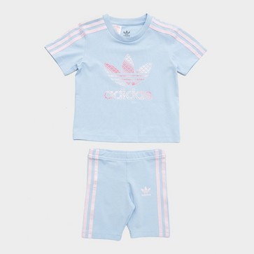 Trening pentru copii ADIDAS SET (G)$TRF AOP TEE/SHT SKYPK