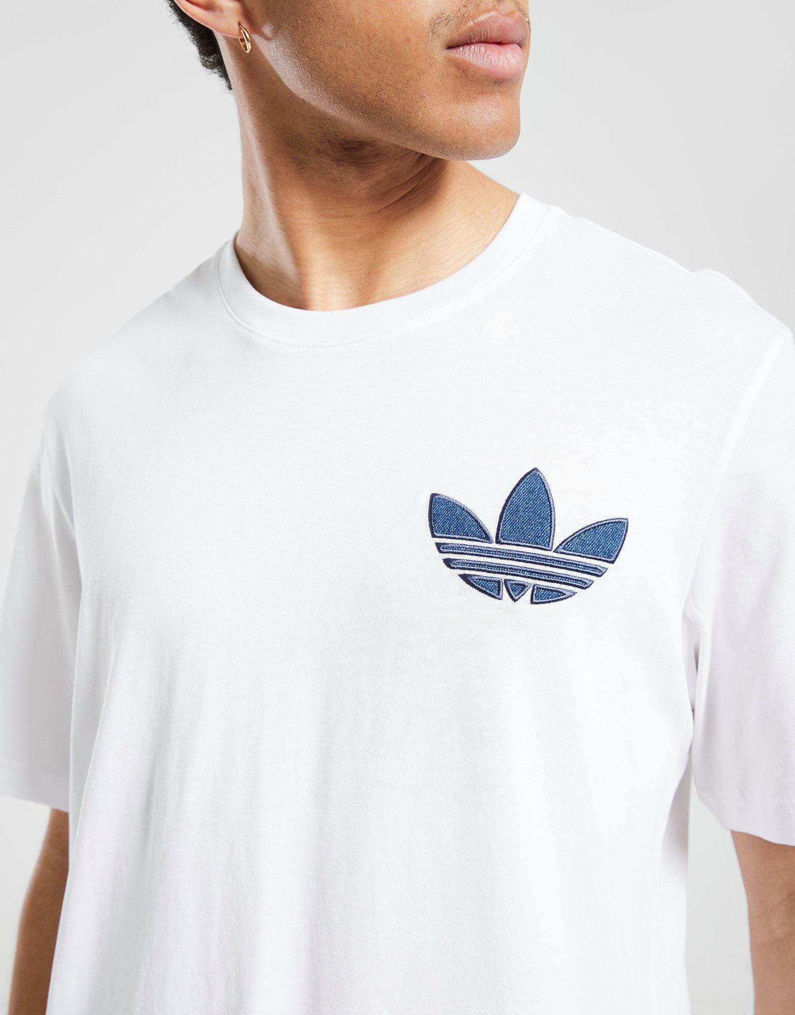 Vyriški marškiniai ADIDAS MARŠKINĖLIAI DENIM TREF TEE JX5773 Balta