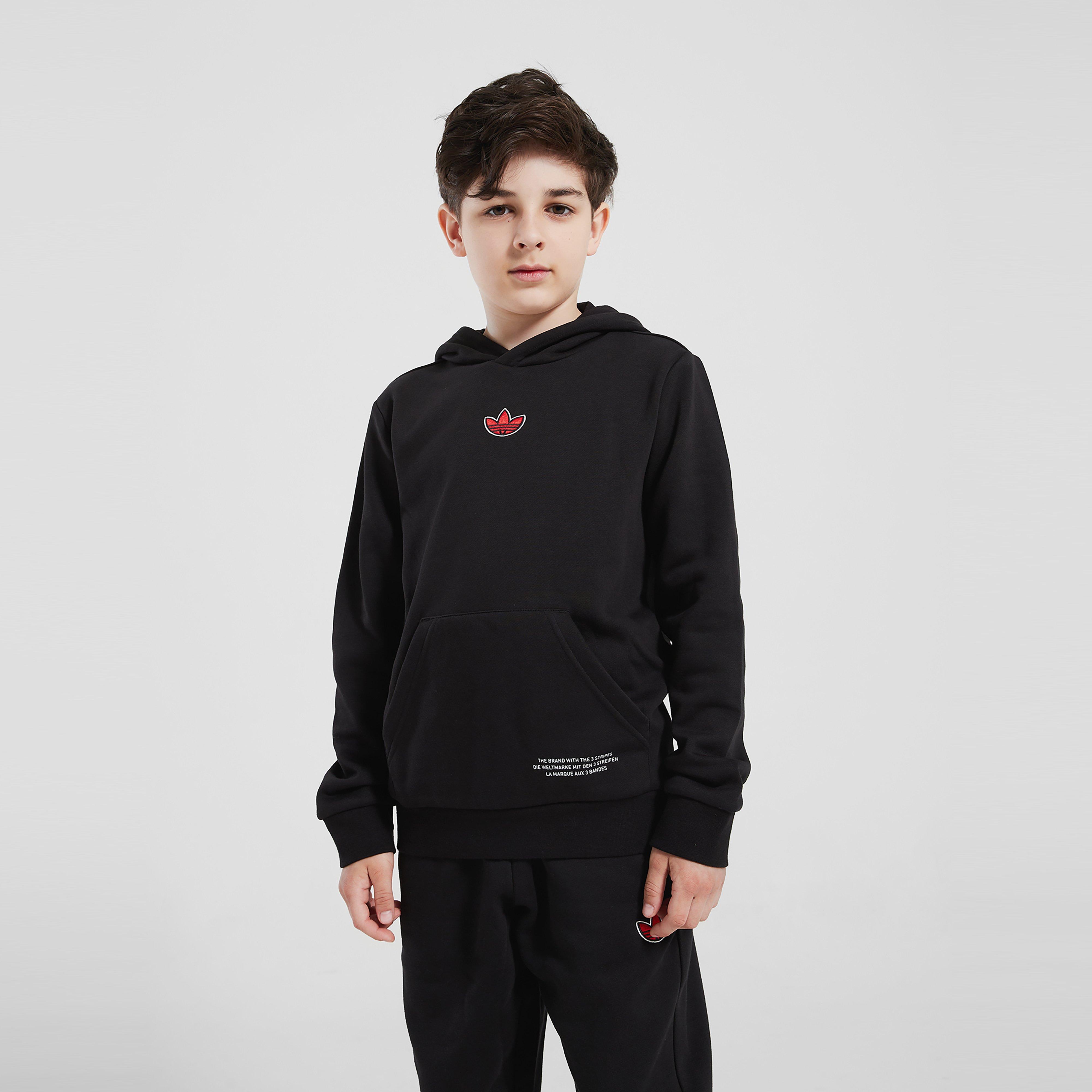 Hanorac pentru copii ADIDAS BLUZĂ CU GLUGĂ COLLEGIATE HD BLK B