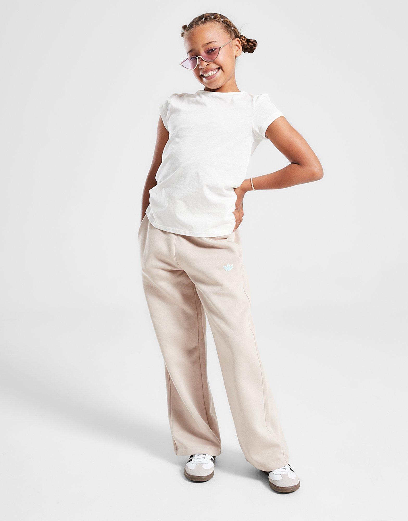 Детски панталон ADIDAS ПАНТАЛОНИ LGO WIDE LEG JOG BGE G JX7520 Бежов