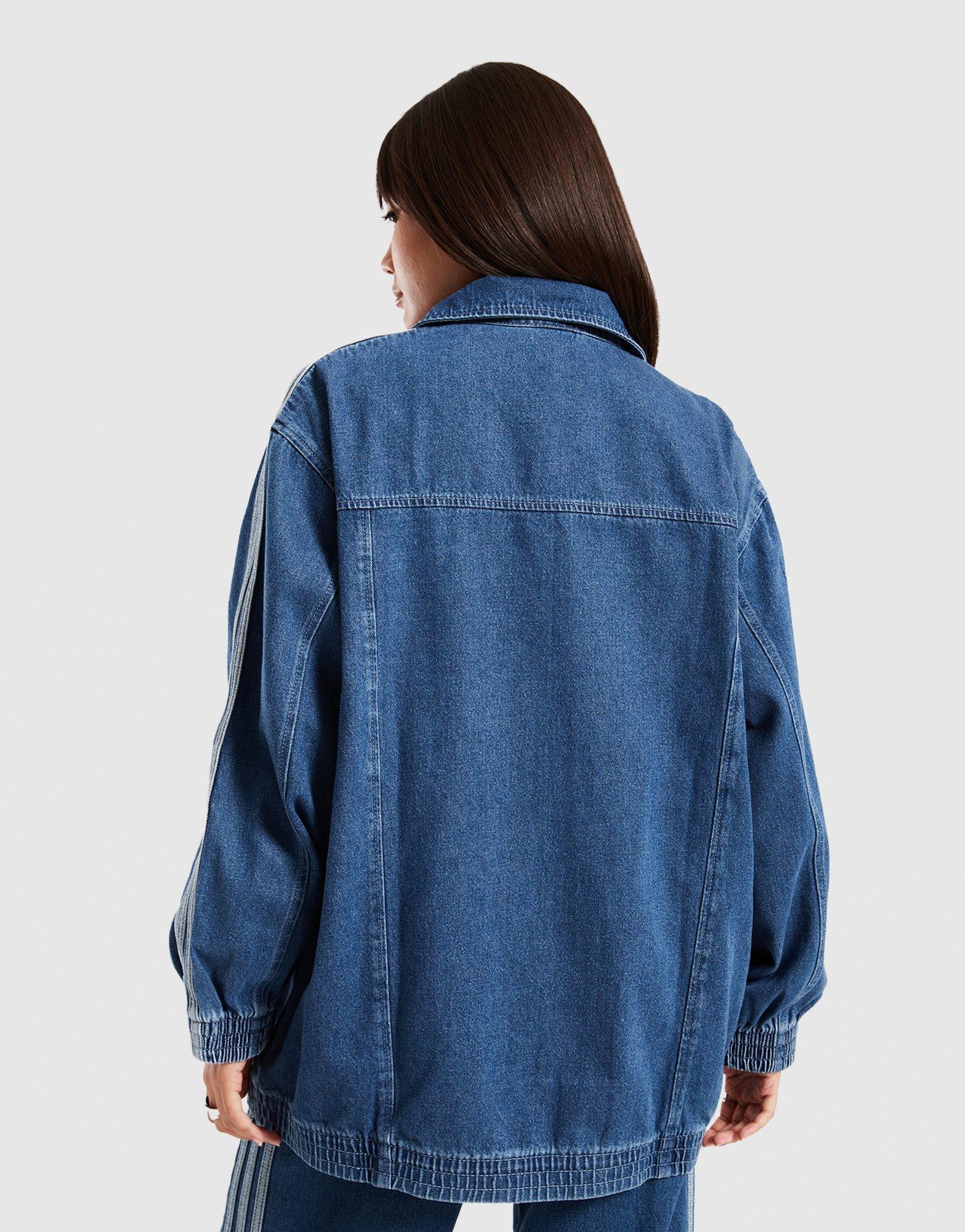 Дамска блуза ADIDAS СУИТЧЪР СЪС ЗАКОПЧАВАНЕ   ADICOLOR DENIM ADILENIUM JY2896 Син