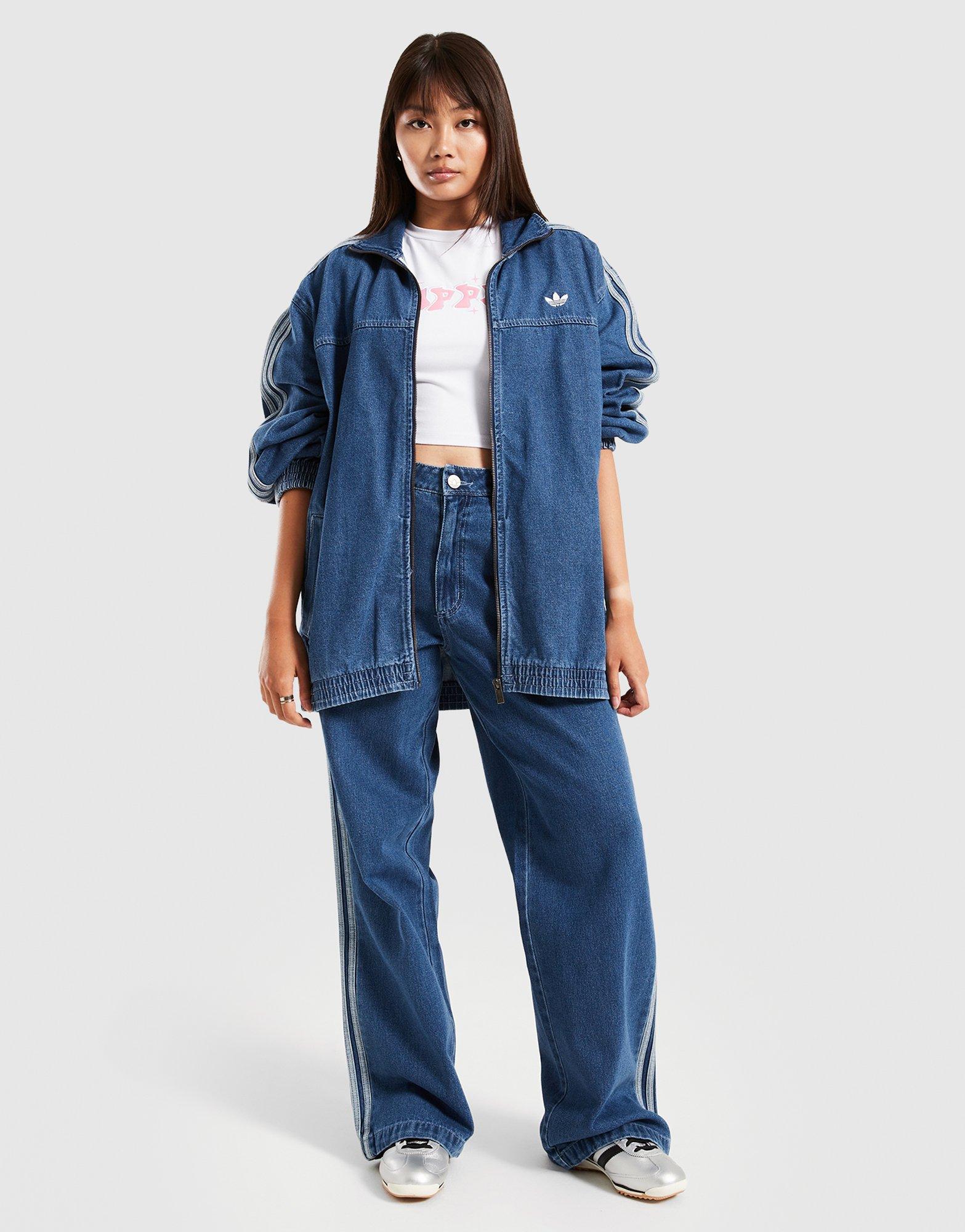 Дамска блуза ADIDAS СУИТЧЪР СЪС ЗАКОПЧАВАНЕ   ADICOLOR DENIM ADILENIUM JY2896 Син