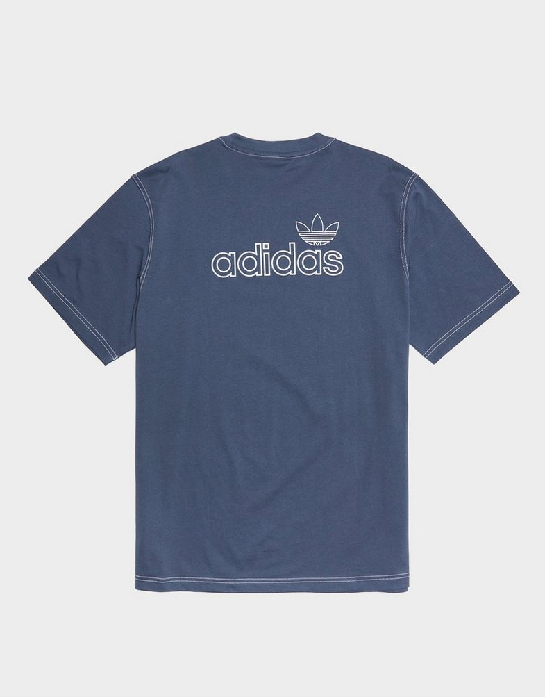 Tricou pentru bărbați ADIDAS TRICOU SCRIPT TEE JY8010 Albastru