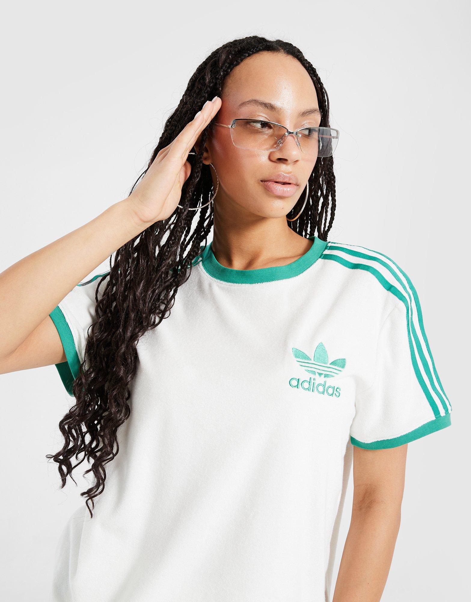 Koszulka, t-shirt damski ADIDAS T-SHIRT TERRY 3S TEE KC2326 Biały