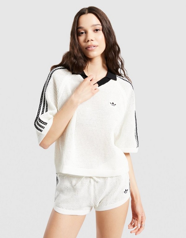 adidas Tričko Crochet Polo Tričko Tričko Tričko Tr Tričko