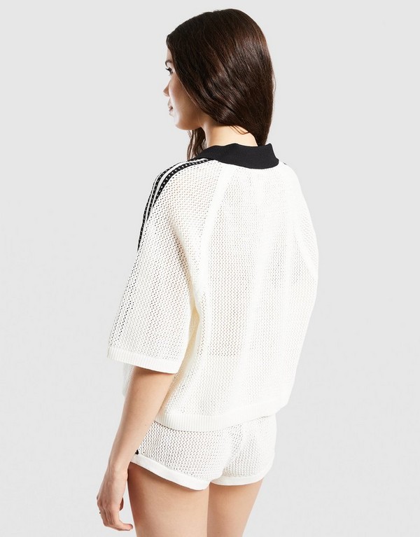 adidas Tričko Crochet Polo Tričko Tričko Tričko Tr Tričko