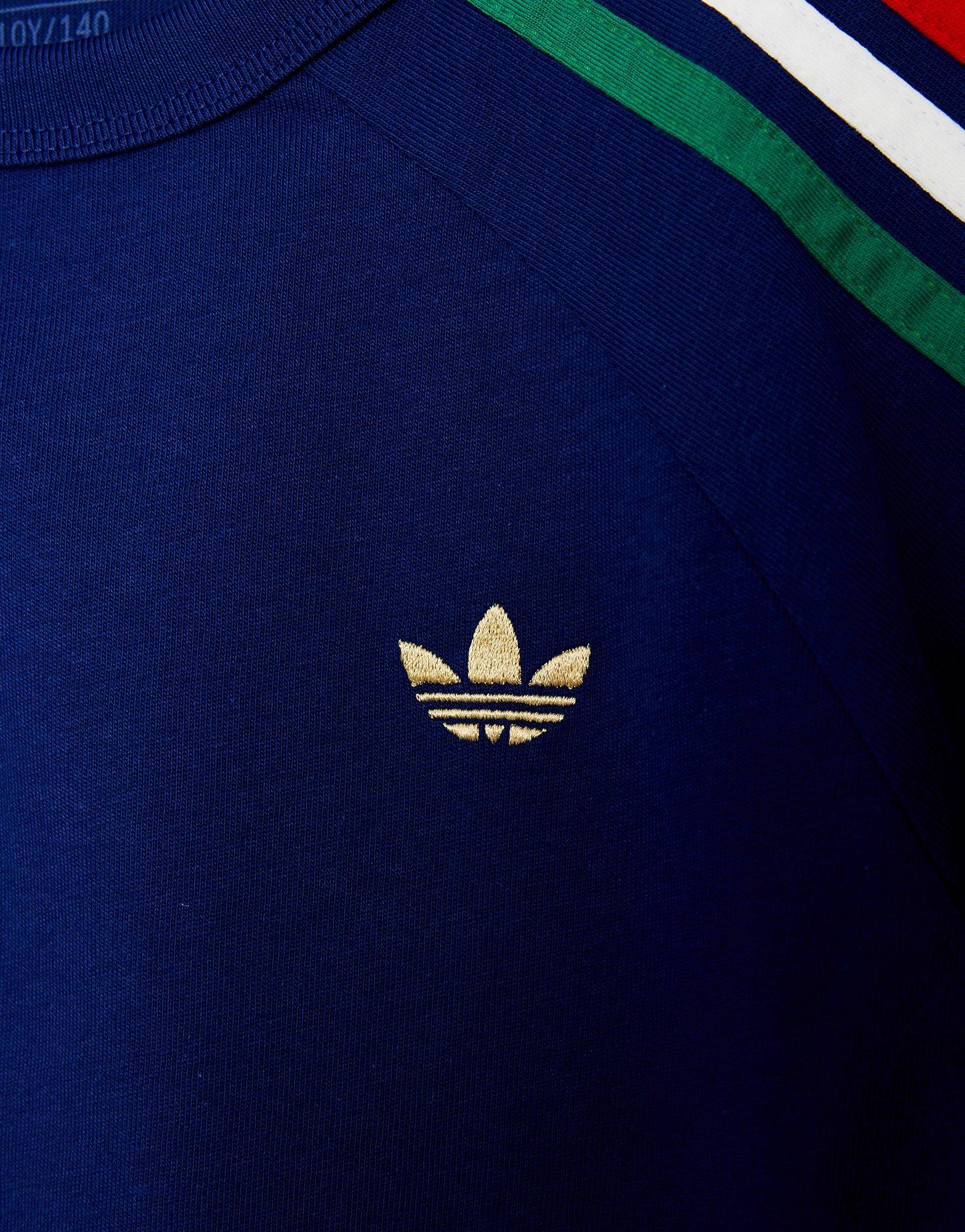 Vaikiški marškinėliai ADIDAS MARŠKINĖLIAI 3 STRIPE TEE KC9515 Tamsiai mėlyna