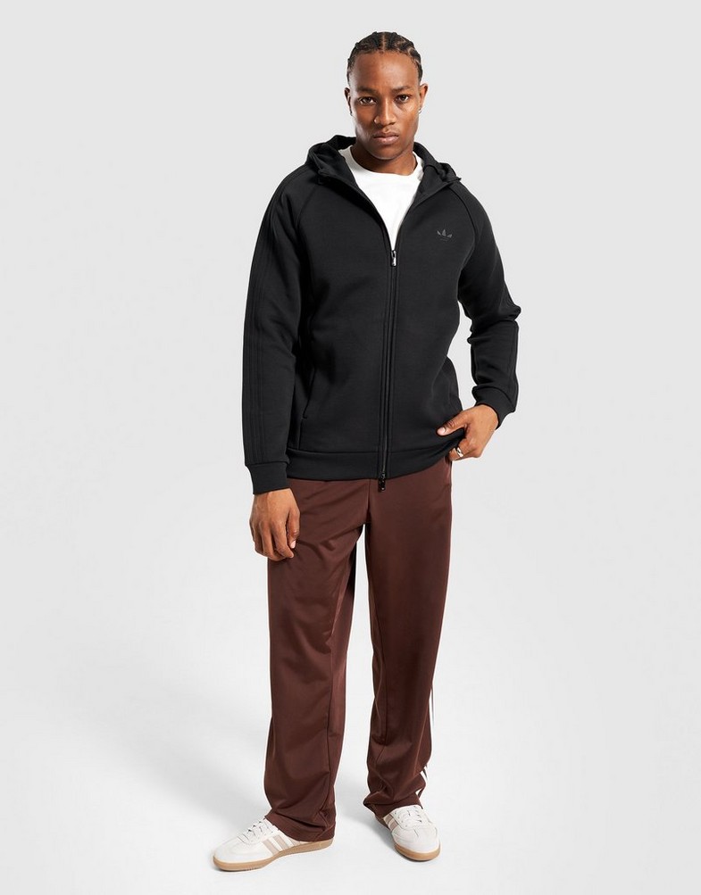 Bluză pentru bărbați ADIDAS BLUZĂ CU GLUGĂ SPACER FZ HD KG2229 Negru