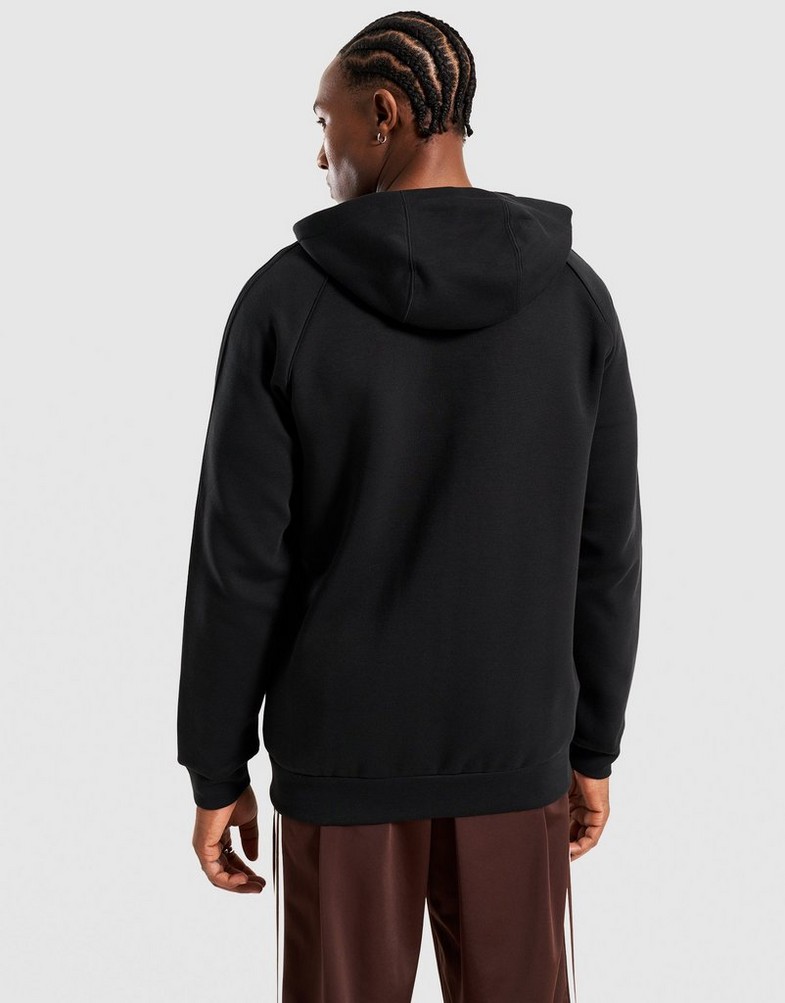 Bluză pentru bărbați ADIDAS BLUZĂ CU GLUGĂ SPACER FZ HD KG2229 Negru