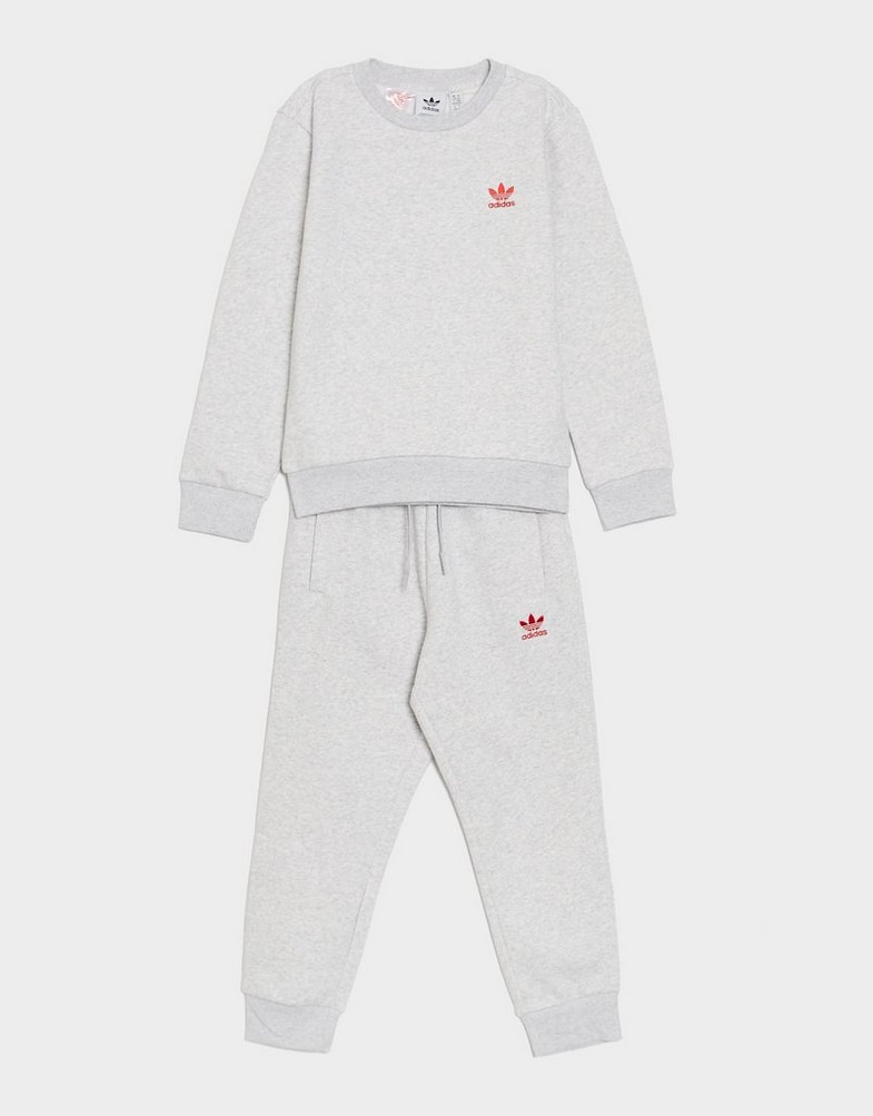 Komplet dresowy dziecięcy ADIDAS DRES CREW SET KG3068 Szary