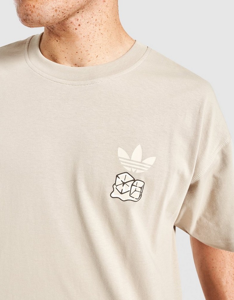 Pánske tričko ADIDAS TRIČKO ICED LATTE KQ6348 Béžová