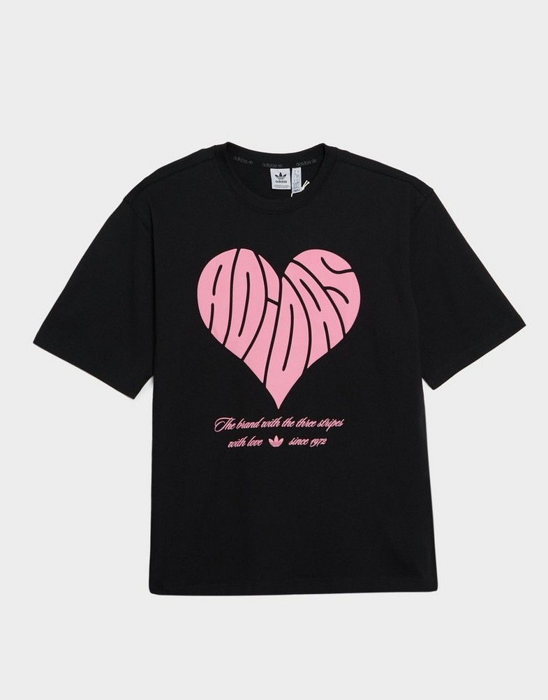 Dámske tričko ADIDAS TRIČKO OS HEART GRAPHIC TEE KR3021 Čierna