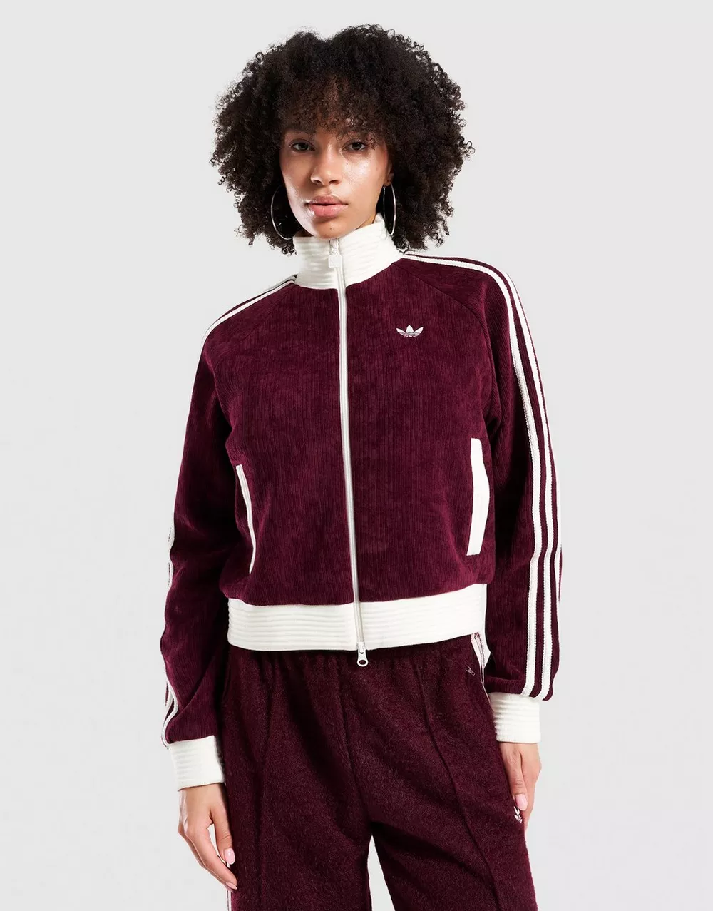 ADIDAS КОФТА НА БЛИСКАВЦІ VELOUR KNIT TRACK ТОП, фото 1 з 5