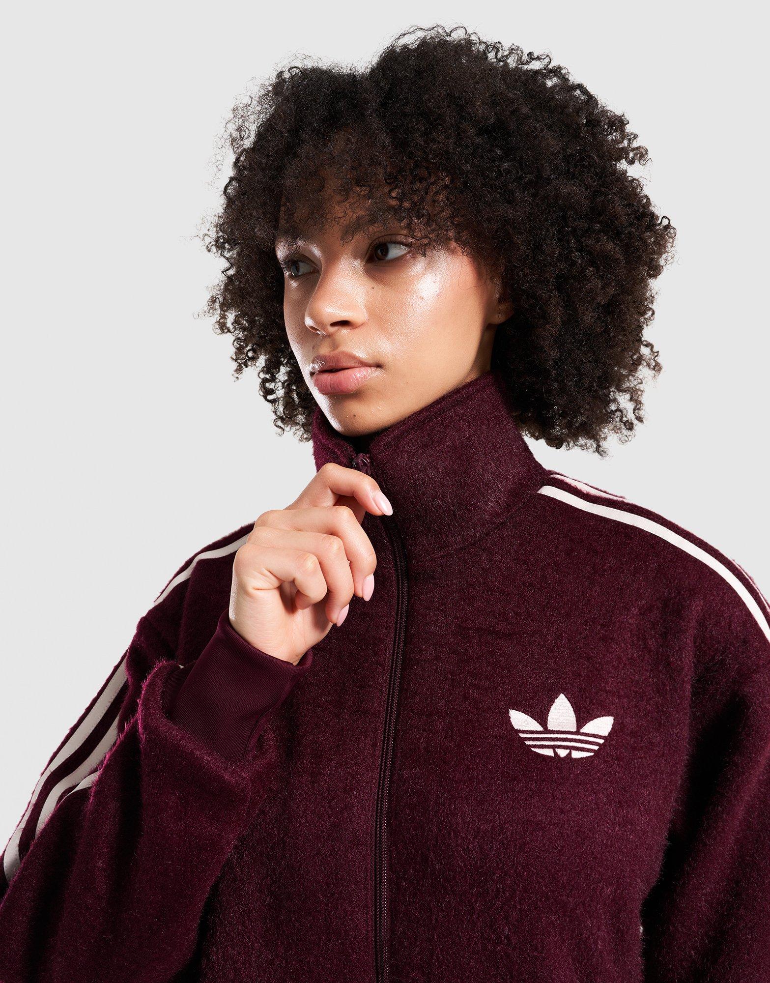 Bluza damska ADIDAS BLUZA ROZPINANA MOHAIR FB TT KS0428 Bordowy