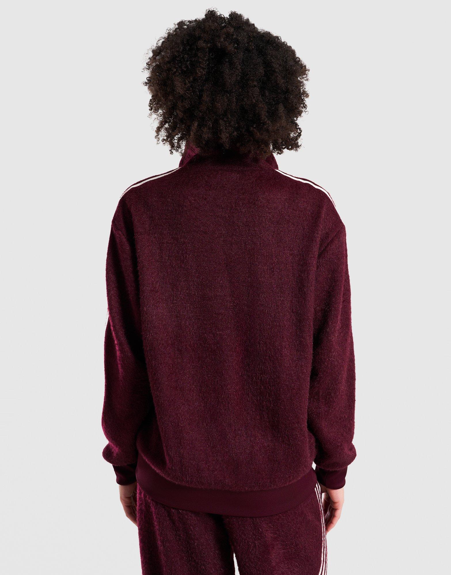 Bluza damska ADIDAS BLUZA ROZPINANA MOHAIR FB TT KS0428 Bordowy