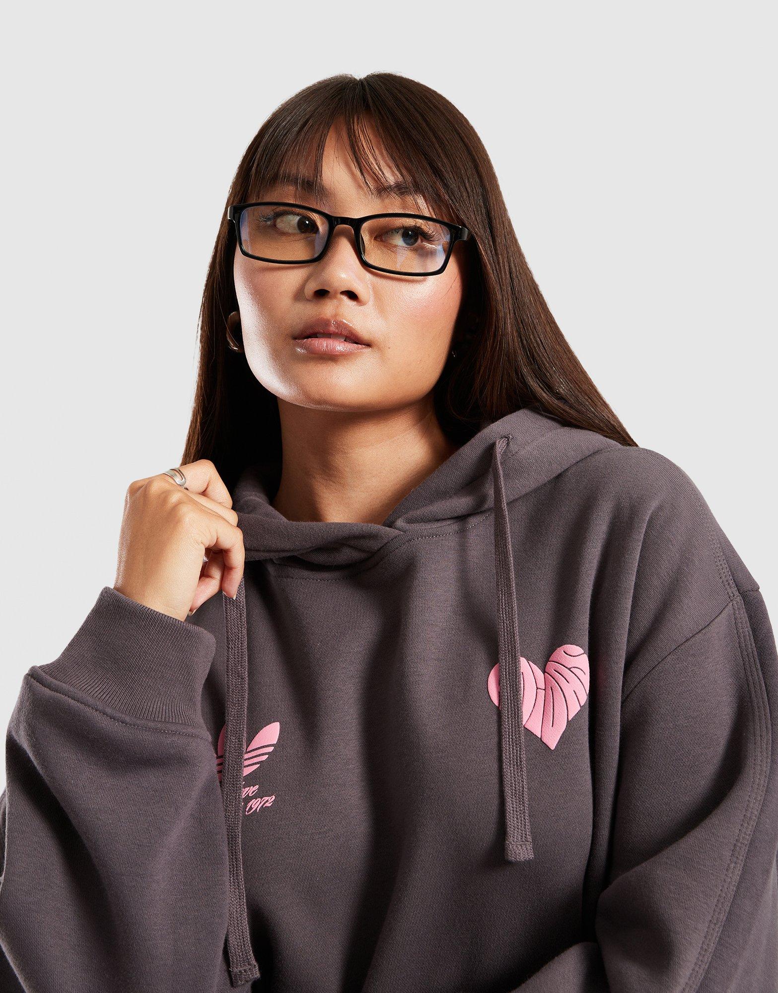 Ženski gornji dio trenirke ADIDAS VESTA S KAPULJAČOM HEART OS HOOD KS5447 siva