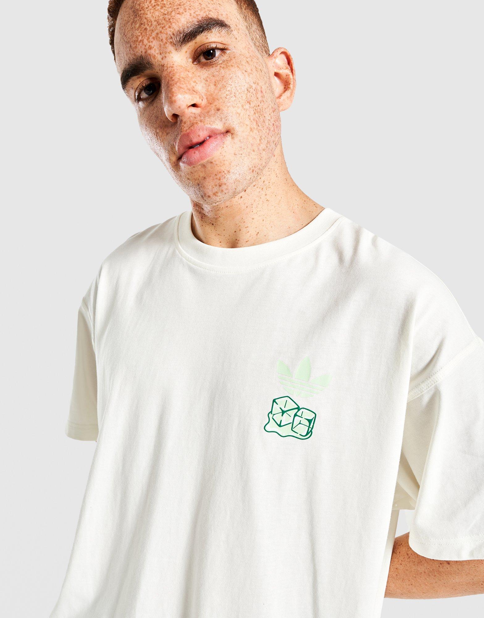 Koszulka, t-shirt męski ADIDAS T-SHIRT ICED LATTE KS6760 Biały