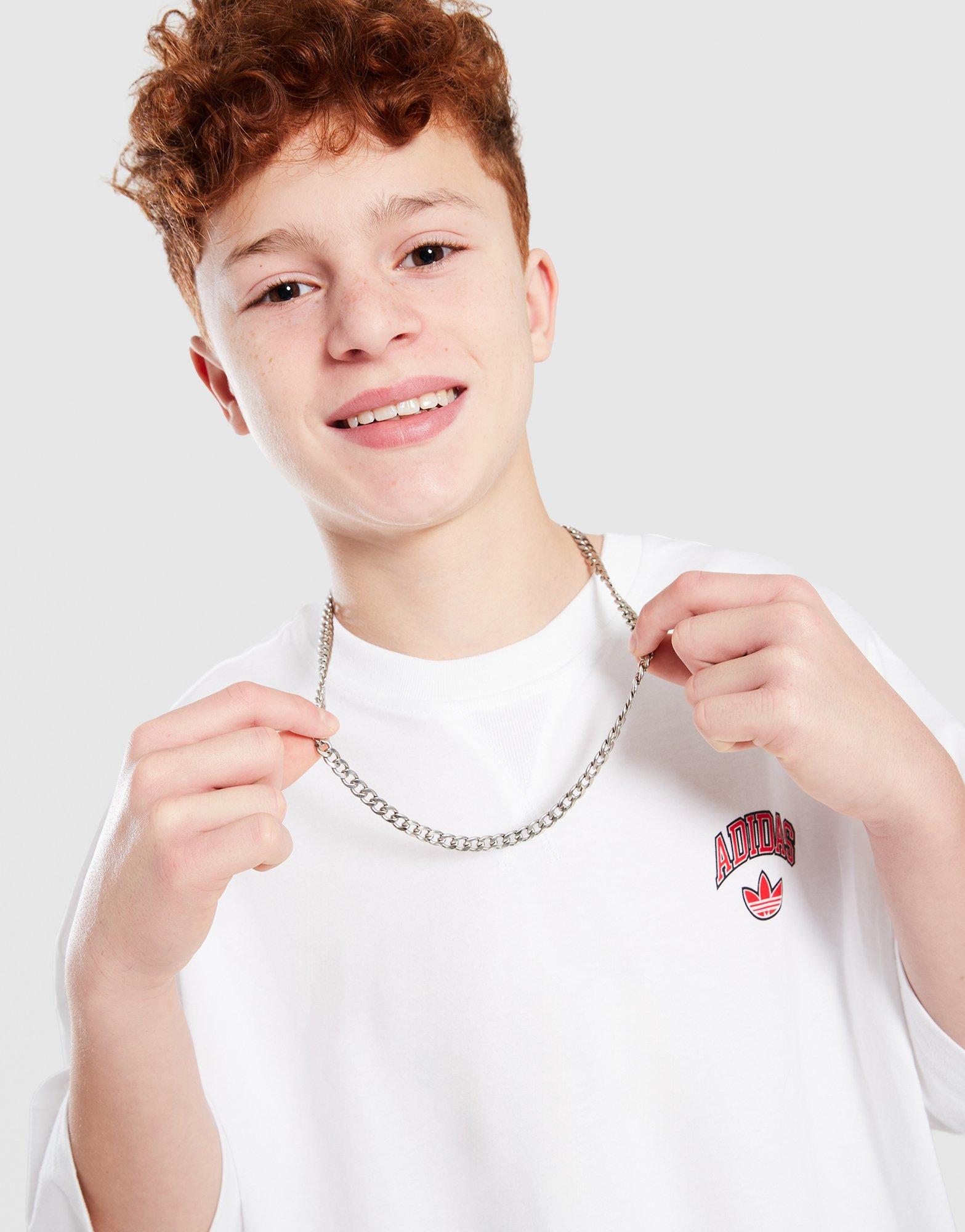 Koszulka, t-shirt dziecięcy ADIDAS T-SHIRT WORLD TOUR TEE KV8429 Biały