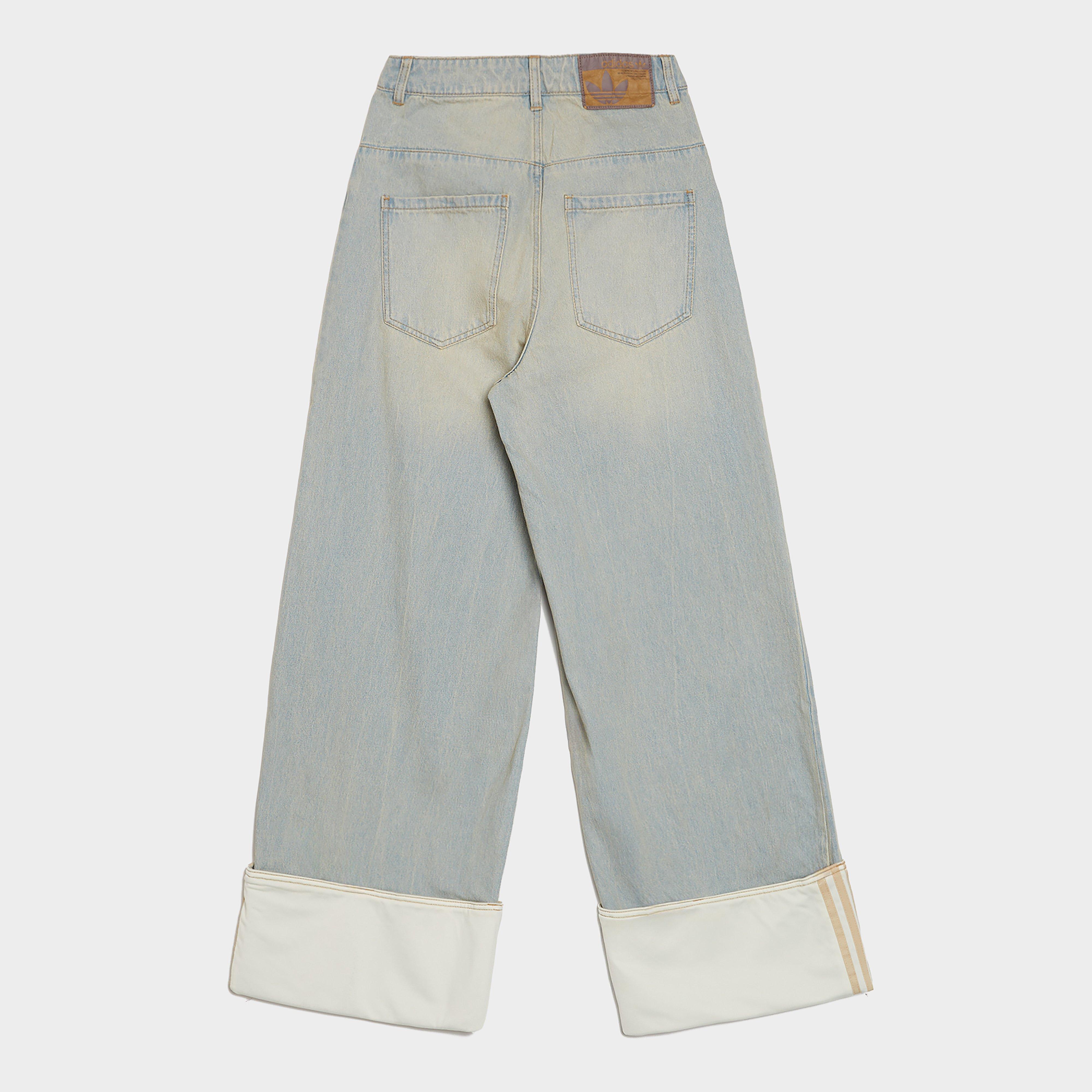 Ženske jeanse ADIDAS HLAČE VINTAGE WIDE LEG JEANS