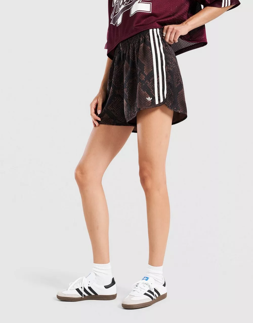 ADIDAS ШОРТИ SNAKE PRINT SATIN SHORTS, фото 1 з 4