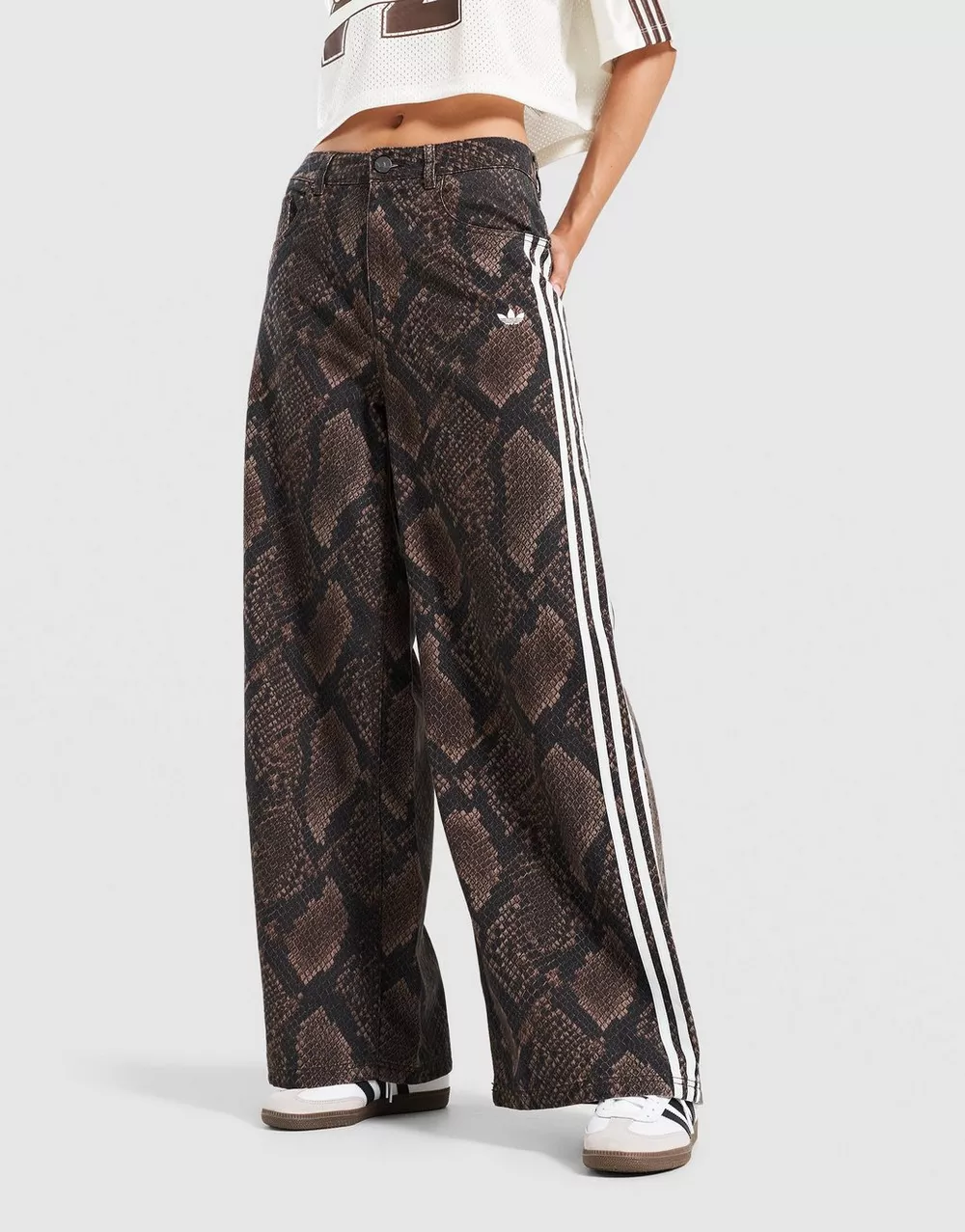 ADIDAS ШТАНИ SNAKE PRINT DENIM LOOSE PANTS, фото 1 з 5