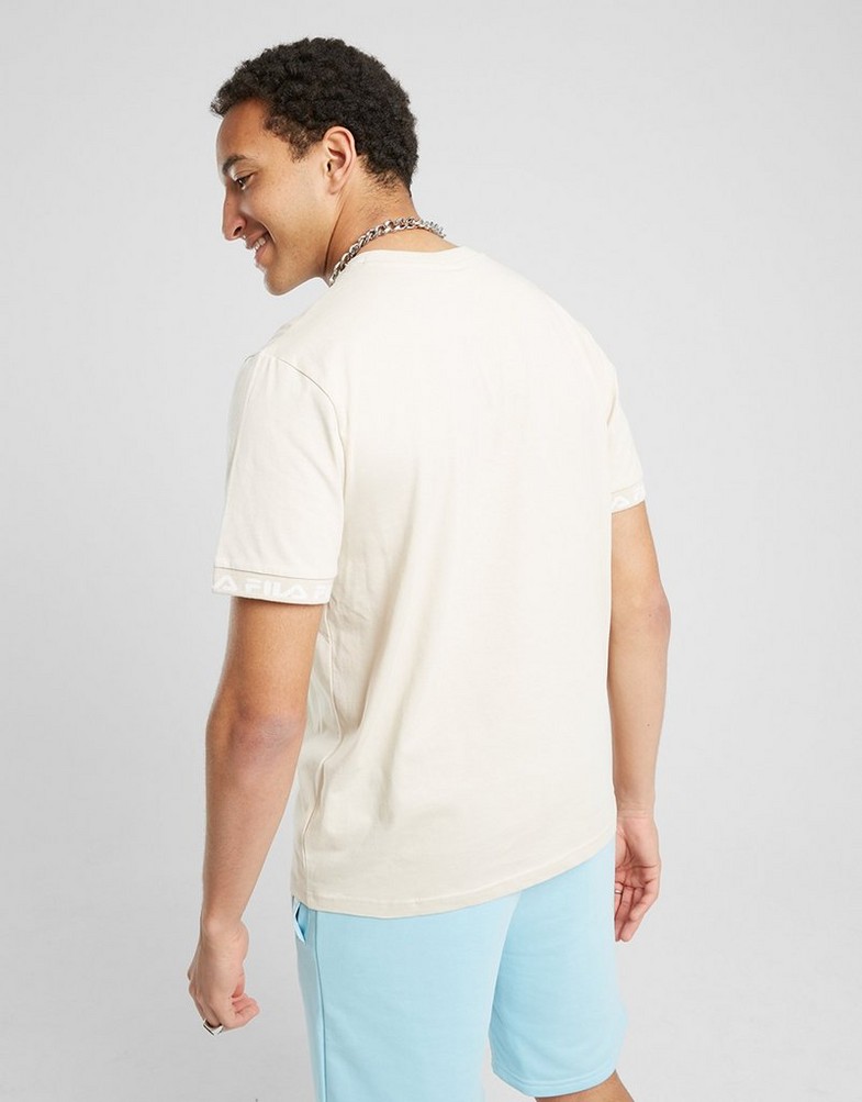 Koszulka, t-shirt męski FILA T-SHIRT SQUADS TPE TEE BGE M006SQUADSBGE Beżowy