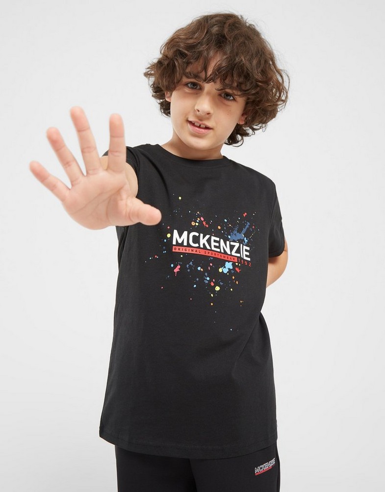 Gyerek póló MCKENZIE PÓLÓ PAINT TEE BLK B