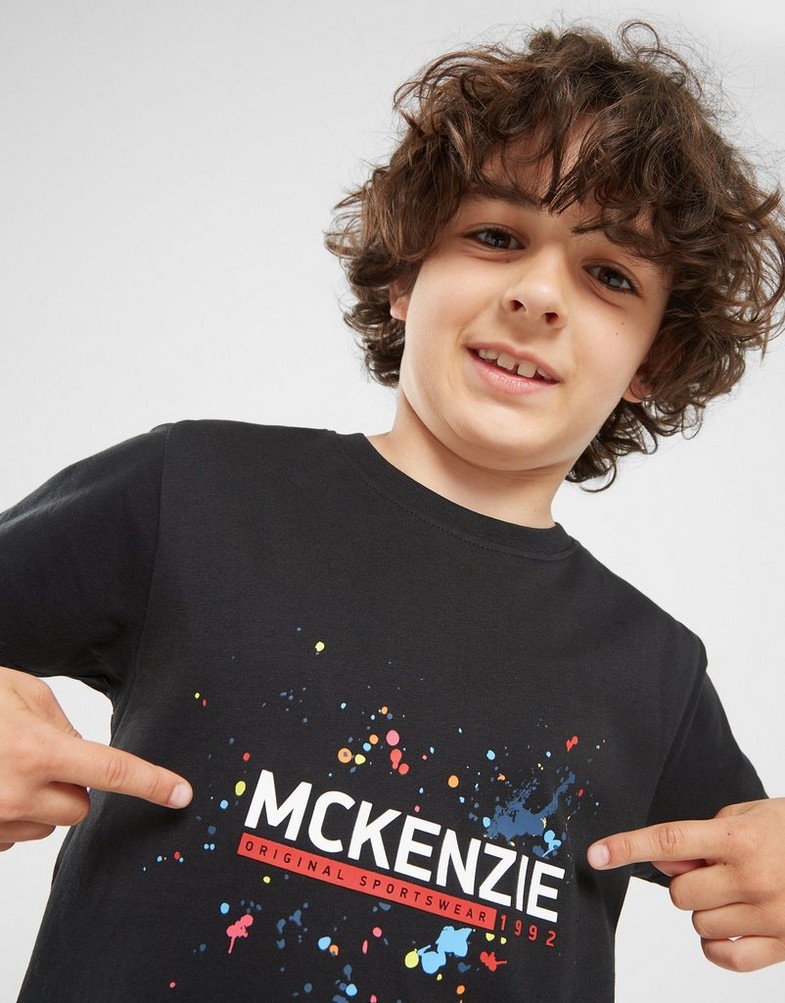 Gyerek póló MCKENZIE PÓLÓ PAINT TEE BLK B