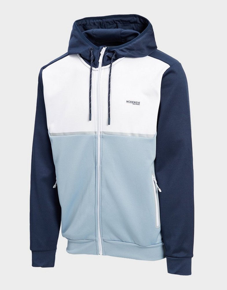 Bluza męska MCKENZIE BLUZA ROZPINANA TEMPEST PLY FLC FZ HD DBL HOODIE MCKTM15885 Niebieski
