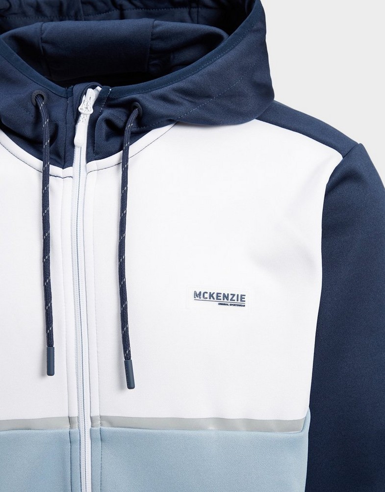Bluza męska MCKENZIE BLUZA ROZPINANA TEMPEST PLY FLC FZ HD DBL HOODIE MCKTM15885 Niebieski