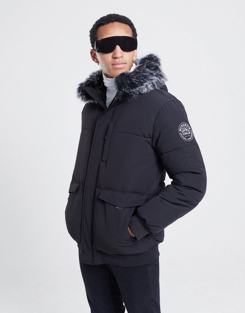 Férfi kabát MCKENZIE KABÁT HARNESS PARKA MET W JACKET MCKTM15934090 Fekete
