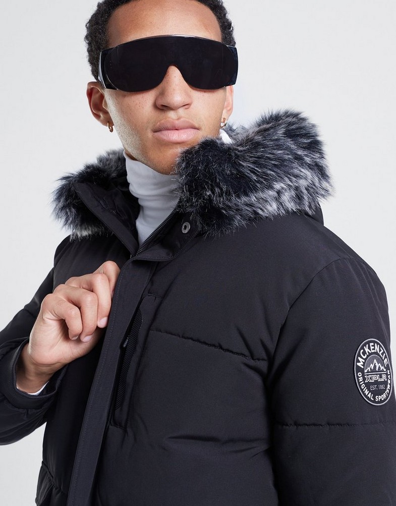 Férfi kabát MCKENZIE KABÁT HARNESS PARKA MET W JACKET MCKTM15934090 Fekete