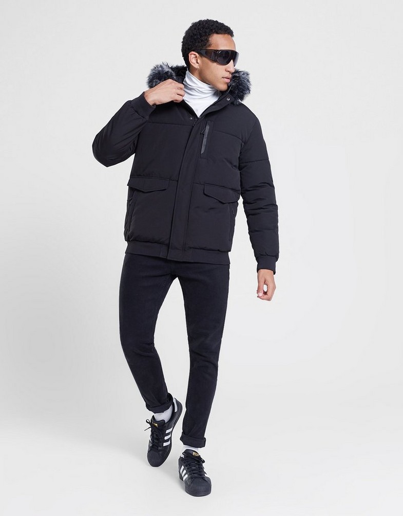 Férfi kabát MCKENZIE KABÁT HARNESS PARKA MET W JACKET MCKTM15934090 Fekete