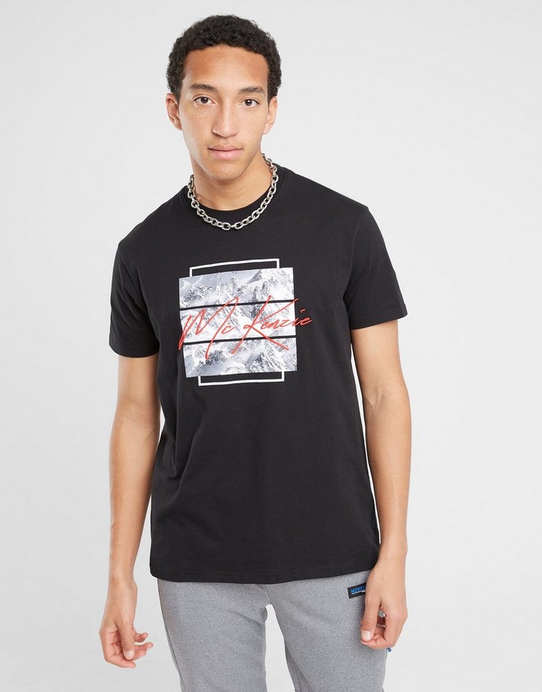 Koszulka, t-shirt męski MCKENZIE T-SHIRT BLISS TEE MET MCKTM16037090 Czarny
