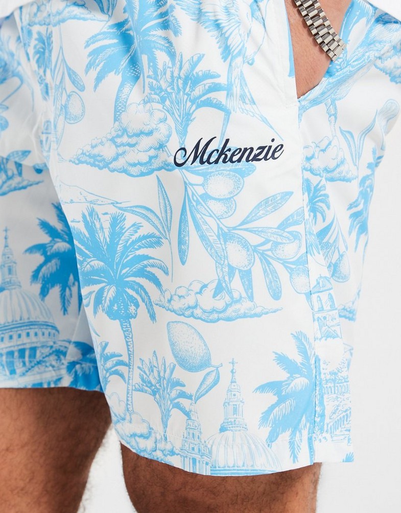 Pantaloni scurți pentru bărbați MCKENZIE PANTALONI SCURȚI COAST SWM SHT CRM-GDNA MCKTM16855567 Albastru
