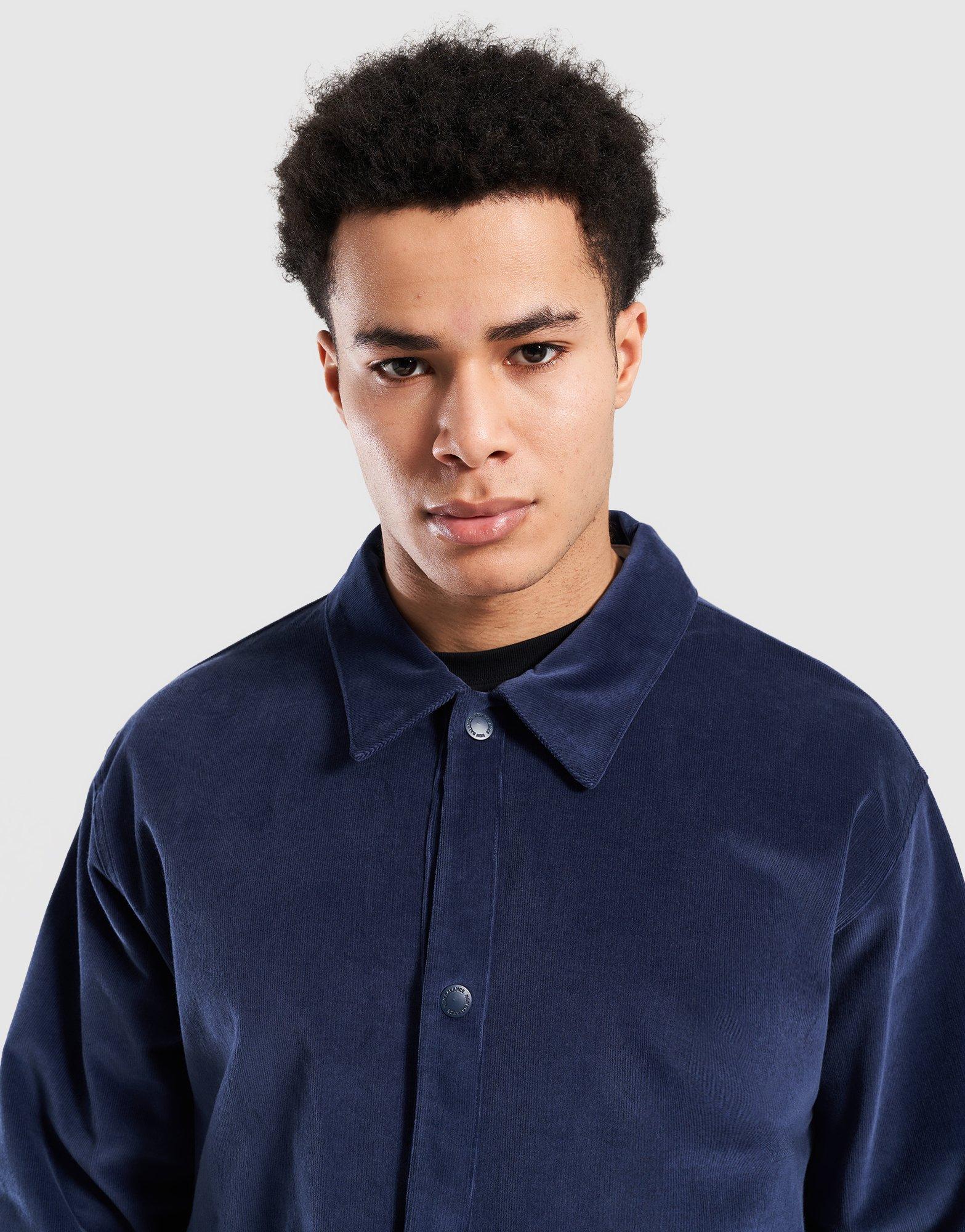 NEW BALANCE РИЗА STRETCH CORDUROY OVERSHIRT MT53524NNY Тъмносин