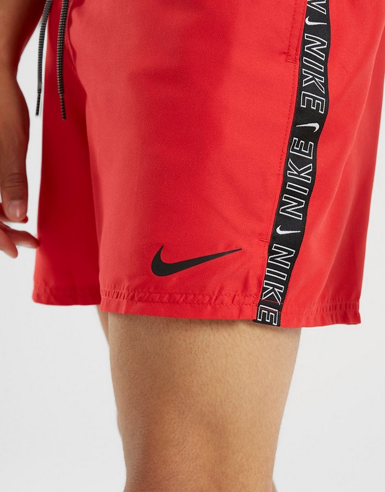 Krótkie spodenki, szorty męskie NIKE SWIM SZORTY TAPE SWIM RED